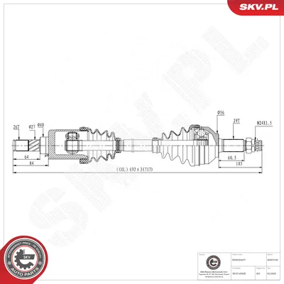 Arbre de transmission Nissan QASHQAI I · Nissan QASHQAI I VAN