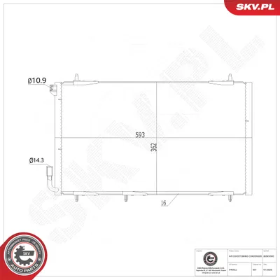 Condenseur, climatisation Peugeot 206 Hatchback · Peugeot 206 CC · Peugeot 206 SW