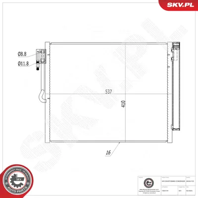 Condenseur, climatisation Opel MERIVA B MPV · Opel MERIVA B VAN · Vauxhall MERIVA Mk II