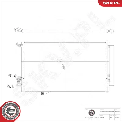 Condenseur, climatisation Fiat 500L · Fiat TIPO Saloon · Fiat TIPO Hatchback