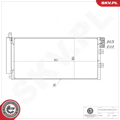 Condenseur, climatisation Fiat LINEA
