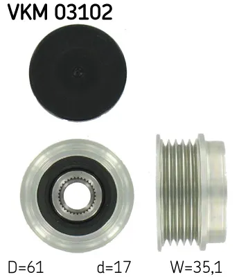 Poulie roue libre, alternateur Audi A4 B5 · Audi A6 C5 · Audi A6 C5 Avant
