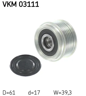Poulie roue libre, alternateur Nissan NAVARA · Nissan XTERRA · Seat IBIZA III