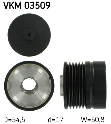 Poulie roue libre, alternateur Alfa Romeo MITO · Fiat GRANDE PUNTO · Fiat PUNTO EVO