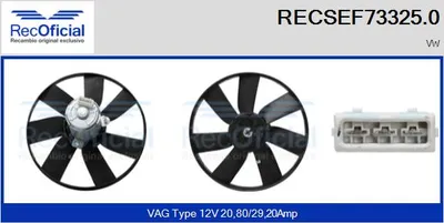 Ventilateur, refroidissement du moteur Vw SCIROCCO · Vw PASSAT B2 · Vw PASSAT B3/B4