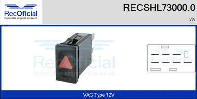Interrupteur de signal de détresse Vw PASSAT B5 · Vw PASSAT B5 Variant · Vw PASSAT B5.5