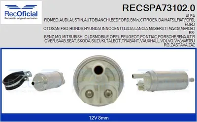Pompe à carburant Audi 80 B4 Saloon · Vw ILTIS · Talbot RANCHO