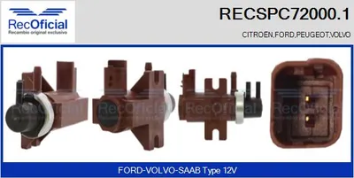 Transmetteur de pression, contrôle des gaz d'échappement Citroën BERLINGO / BERLINGO FIRST Box Body/MPV · Citroën BERLINGO / BERLINGO FIRST MPV · Peugeot PARTNER Box Body/MPV