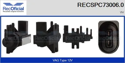 Transmetteur de pression, contrôle des gaz d'échappement Vw PHAETON · Vw TOUAREG · Vw MULTIVAN T5