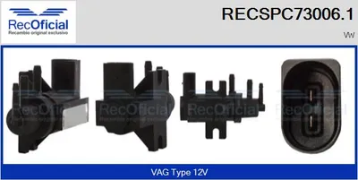 Transmetteur de pression, contrôle des gaz d'échappement Vw PHAETON · Vw TOUAREG · Vw MULTIVAN T5