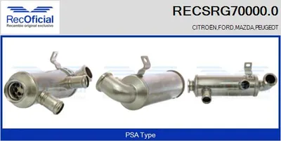 Radiateur, réaspiration des gaz d'échappement Peugeot 206 Hatchback · Ford FIESTA V · Citroën C3 I