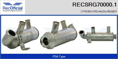Radiateur, réaspiration des gaz d'échappement Peugeot 206 Hatchback · Ford FIESTA V · Citroën C3 I