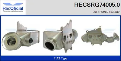 Radiateur, réaspiration des gaz d'échappement Alfa Romeo GIULIETTA · Fiat DOBLO Bus · Fiat DOBLO Cargo
