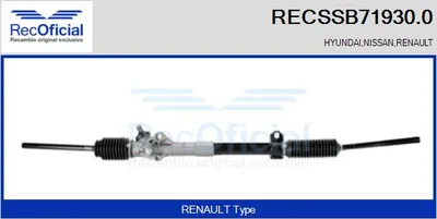 Crémaillère de direction Renault TRAFIC Bus · Renault TRAFIC Van · Renault TRAFIC Platform/Chassis