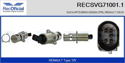 Vanne EGR Mitsubishi CARISMA · Renault MEGANE I · Volvo S40 I