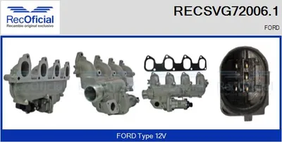 Vanne EGR Ford TOURNEO CONNECT · Ford TRANSIT CONNECT · Ford FOCUS C-MAX