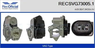 Vanne EGR Vw TOURAN · Audi A3 · Vw GOLF V