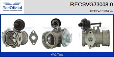 Vanne EGR Audi A3 · Skoda OCTAVIA I · Vw GOLF IV