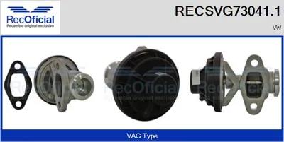 Vanne EGR Vw GOLF V · Vw CADDY III Box Body/MPV · Vw CADDY III MPV