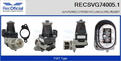 Vanne EGR Fiat STRADA Pickup · Fiat PANDA · Fiat IDEA