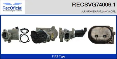 Vanne EGR Fiat STRADA Pickup · Fiat DOBLO MPV · Fiat DOBLO Box Body/MPV