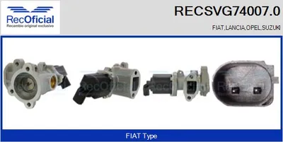 Vanne EGR Opel AGILA · Suzuki WAGON R+ · Fiat DOBLO MPV