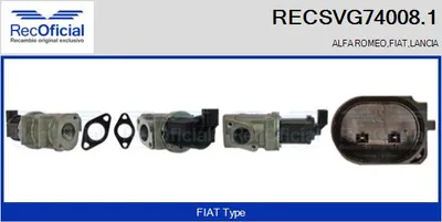 Vanne EGR Fiat MAREA · Fiat MAREA Weekend · Alfa Romeo 156