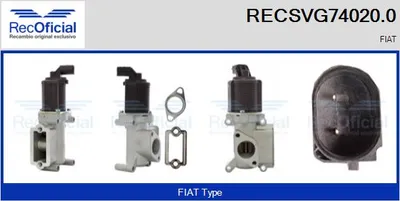 Vanne EGR Fiat PALIO Weekend · Fiat STRADA Pickup · Fiat PUNTO