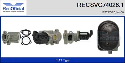 Vanne EGR Fiat PANDA · Fiat IDEA · Lancia MUSA