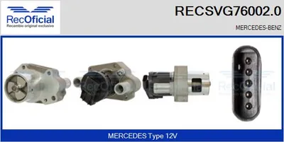 Vanne EGR Mercedes-Benz SPRINTER 3-t Van · Mercedes-Benz SPRINTER 3-t Platform/Chassis · Mercedes-Benz SPRINTER 3,5-t Bus