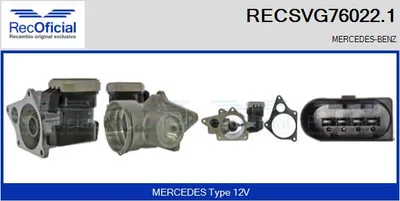 Vanne EGR Mercedes-Benz SPRINTER 2-t Platform/Chassis · Mercedes-Benz SPRINTER 2-t Van · Mercedes-Benz SPRINTER 2-t Bus
