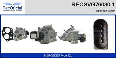 Vanne EGR Mercedes-Benz VARIO Bus · Mercedes-Benz VARIO Cab with engine