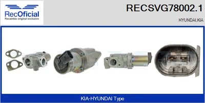 Vanne EGR Hyundai MATRIX · Kia CERATO I Saloon · Kia CERATO I Hatchback