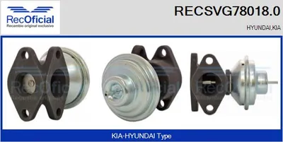 Vanne EGR Hyundai GETZ · Hyundai TUCSON · Kia SPORTAGE II