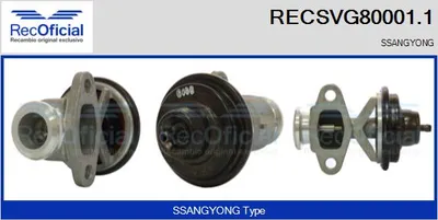 Vanne EGR Ssangyong MUSSO · Ssangyong KORANDO · Ssangyong KORANDO Cabrio