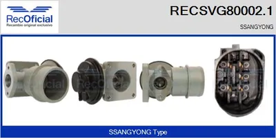 Vanne EGR Ssangyong KYRON · Ssangyong ACTYON I · Ssangyong ACTYON SPORTS I