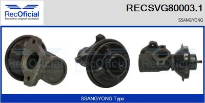Vanne EGR Ssangyong REXTON / REXTON II · Ssangyong RODIUS I · Ssangyong KYRON