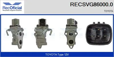 Vanne EGR Toyota PREVIA II · Toyota RAV 4 II · Toyota AVENSIS VERSO