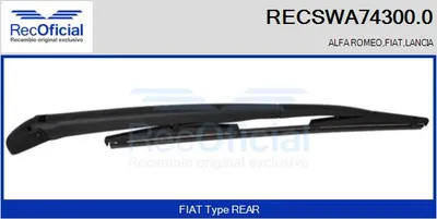 Bras d'essuie-glace, nettoyage des vitres Lancia Y · Alfa Romeo 156 Sportwagon · Alfa Romeo 147