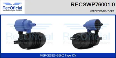 Pompe d'eau de nettoyage, nettoyage des vitres Opel COMBO Box Body/MPV · Mercedes-Benz G-CLASS · Opel CORSA A Hatchback