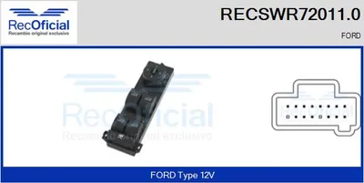 Interrupteur, lève-vitre Ford FOCUS C-MAX · Ford FOCUS II · Ford FOCUS II Turnier