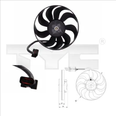 Ventilateur, refroidissement du moteur Audi A3 · Audi TT · Audi TT Roadster