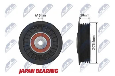 Poulie de tension, courroie trapézoïdale à nervures Audi A4 B5 · Audi A6 C5 · Audi A6 C5 Avant