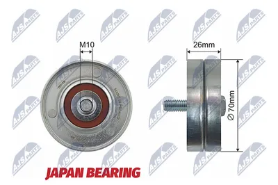 Poulie renvoi/transmission, courroie trapézoïdale à nervu Chrysler VOYAGER IV · Chrysler GRAND VOYAGER V · Jeep CHEROKEE