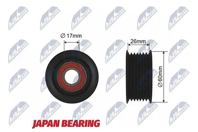 Poulie renvoi/transmission, courroie trapézoïdale à nervu Suzuki GRAND VITARA II