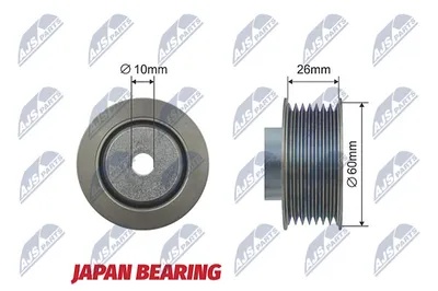 Poulie renvoi/transmission, courroie trapézoïdale à nervu Suzuki GRAND VITARA II