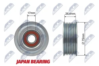 Poulie renvoi/transmission, courroie trapézoïdale à nervu Toyota RAV 4 III · Toyota AURIS · Toyota COROLLA Saloon