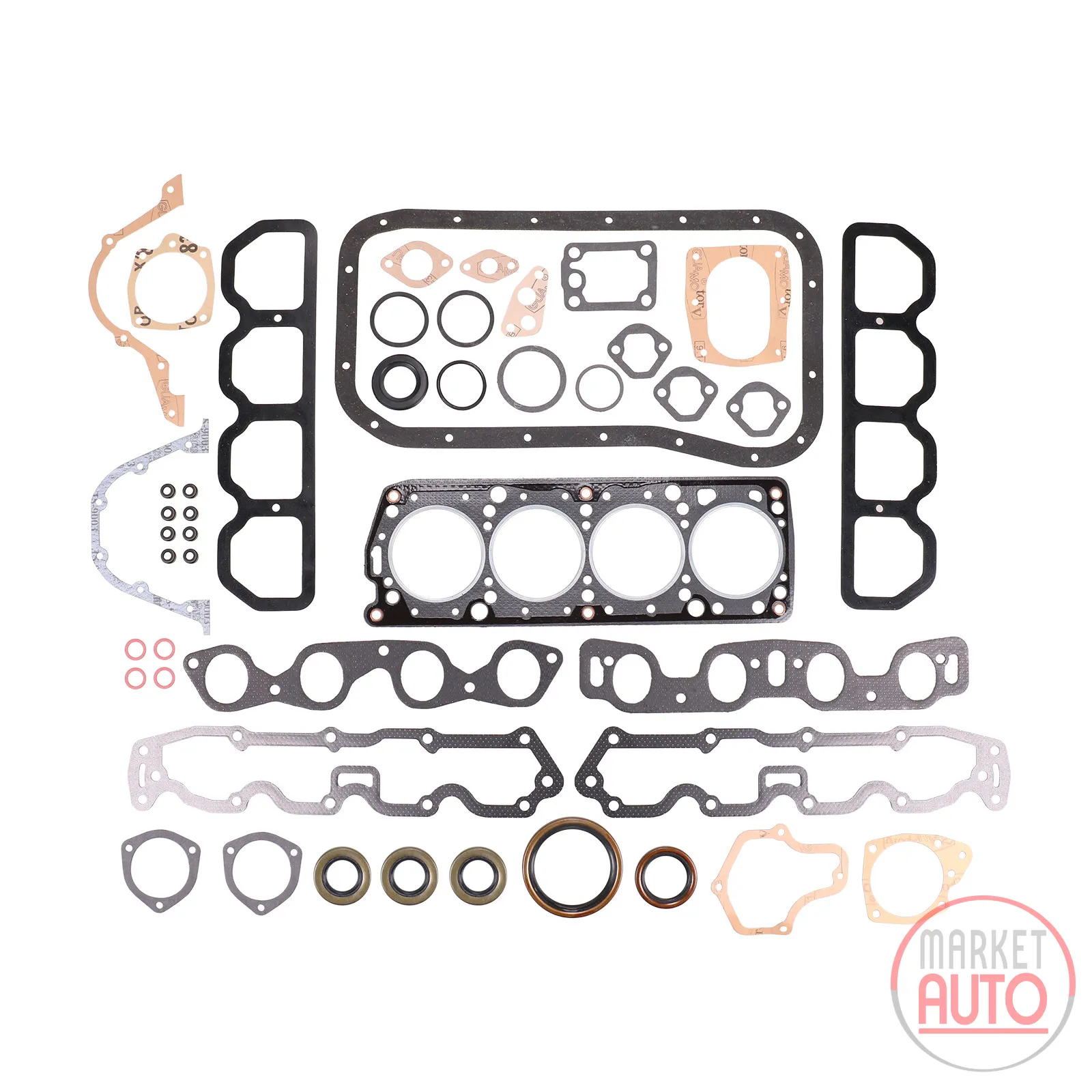 Engine gasket kit with shaft seal engine code 132