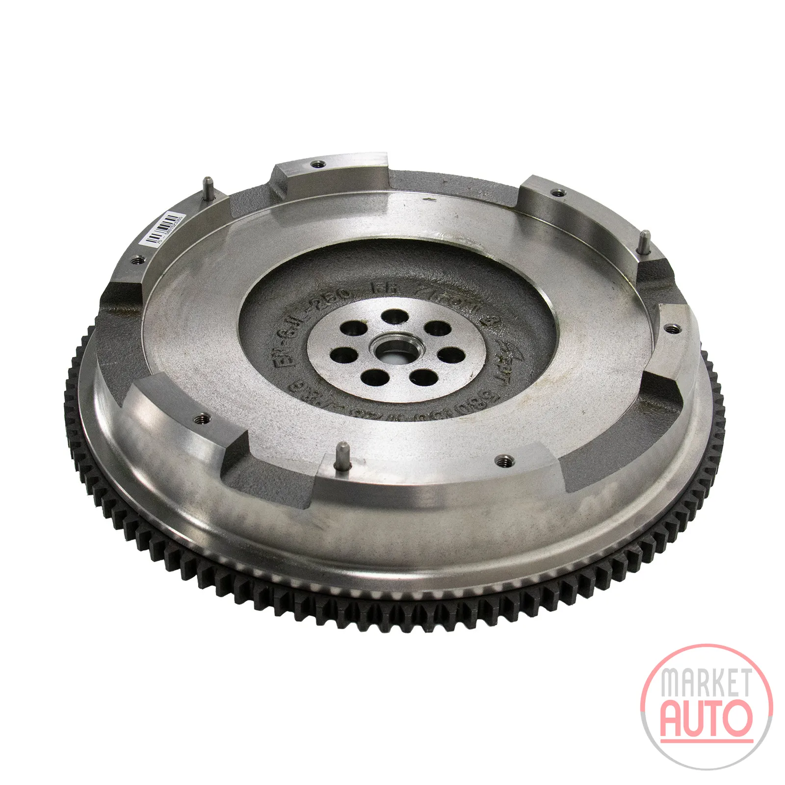 Flywheel with vibration damper without screws