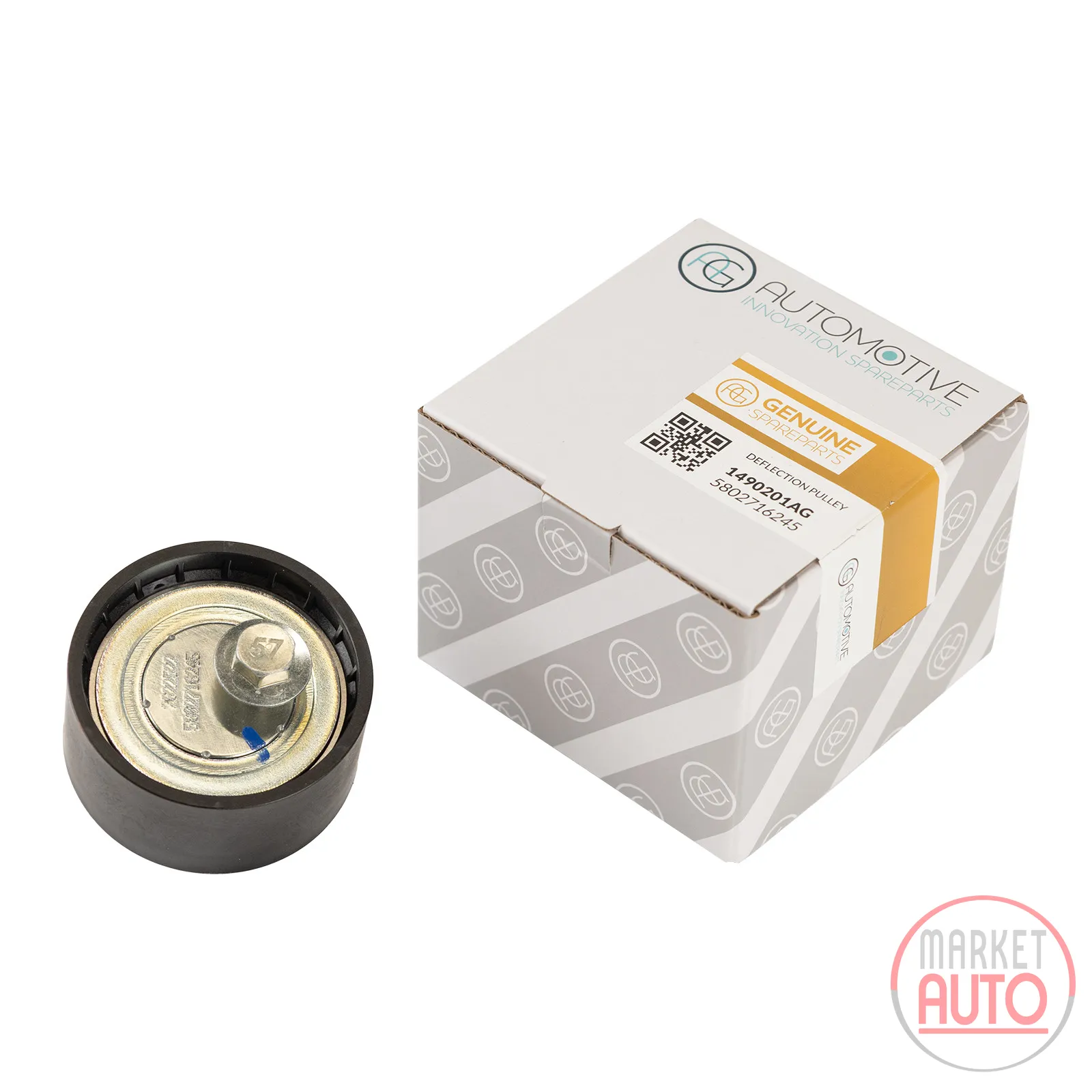 Deflection pulley flat belt